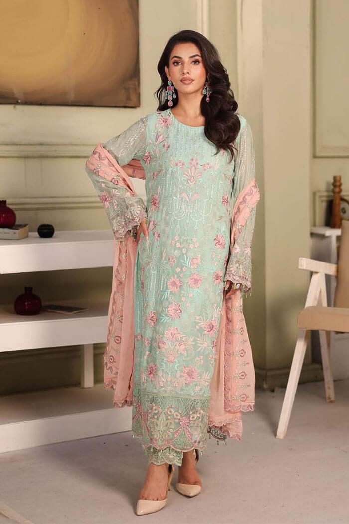 F-2710 Stitched Luxury Chiffon by Ramsha